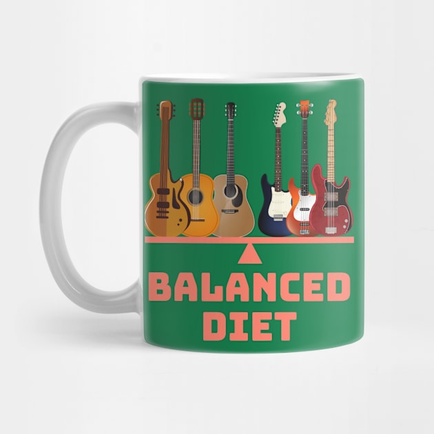 Balanced Diet Of Guitars by Dont Fret Clothing